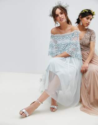 bardot layered dress