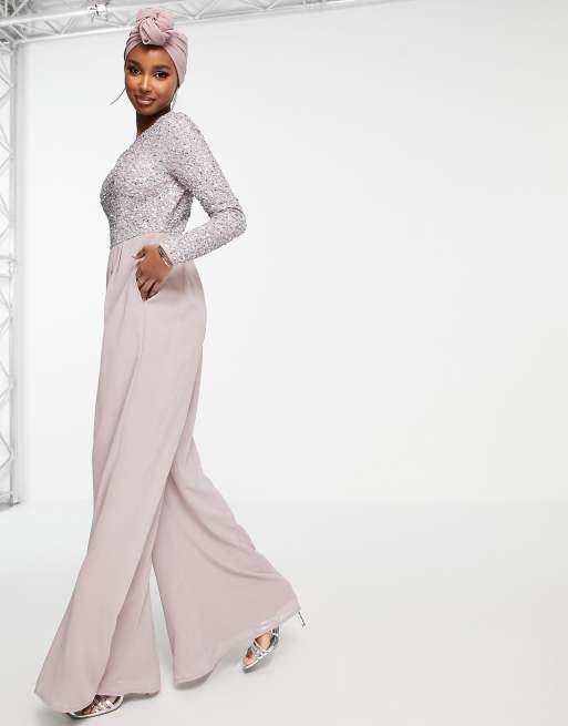 Grey wedding outlet jumpsuit