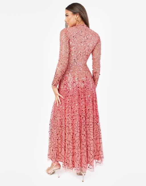 Maya Embellished high neck maxi dress in multi, 2 of 4