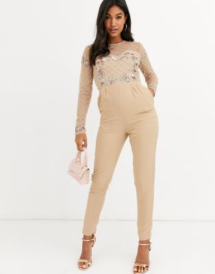 Maya embellished jumpsuit-Pink