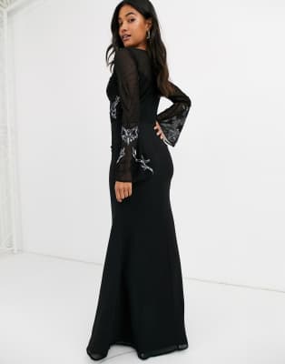 asos maya long sleeve maxi dress