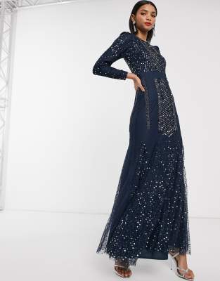 maya crossback cage embellished maxi dress