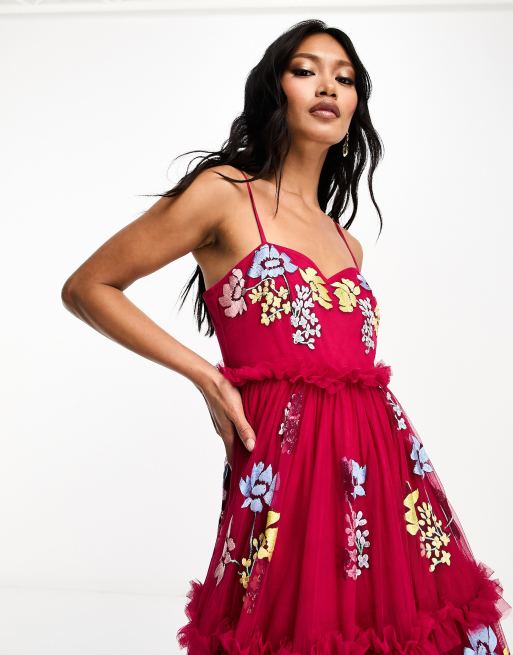 Maya Deluxe EMBROIDERED CAMI MIDI DRESS - Cocktail dress / Party