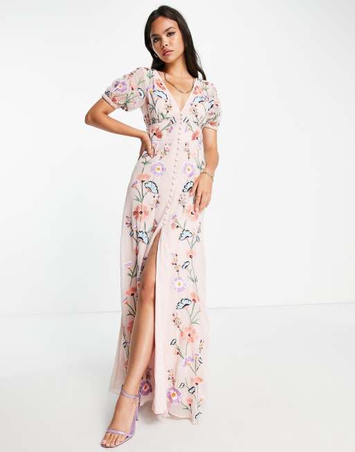 Blush tea clearance dress