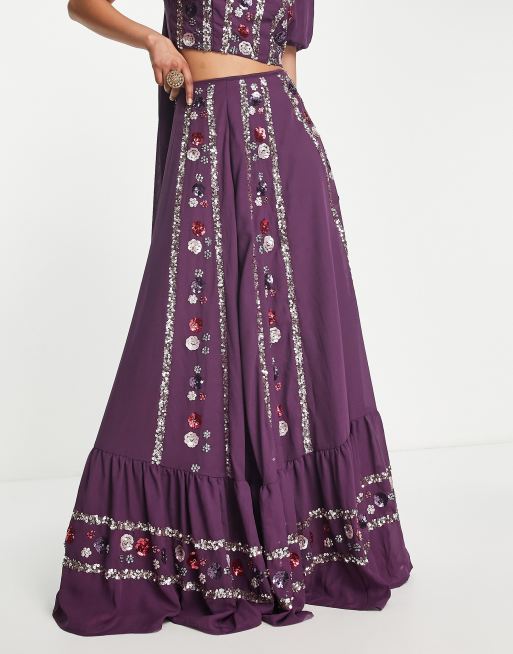 Embellished gypsy outlet skirt