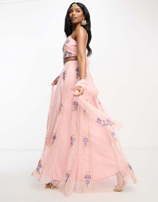 Pink maxi 2025 ball gown skirt