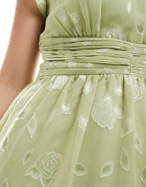 Sage Maya V Neck Maxi Tulle Dress Coast V Neck Pleated Waistband