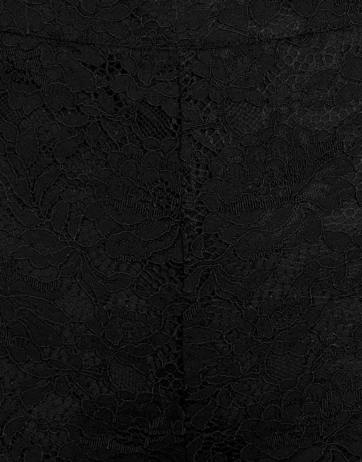 Maya Floral lace high waist trousers in black, 5 of 5