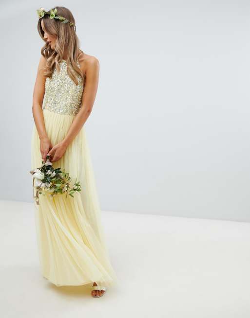 Lemon bridesmaid dresses discount asos