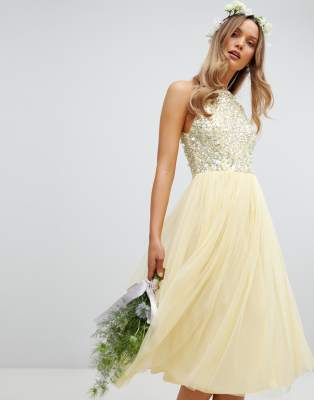 Lemon bridesmaid hotsell dresses asos