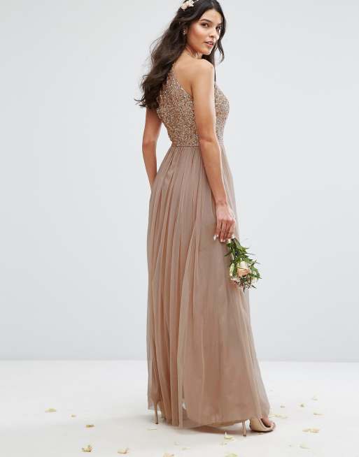 Maya high neck maxi cheap tulle dress