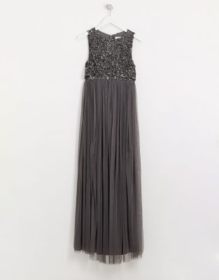 dark gray sequin dress