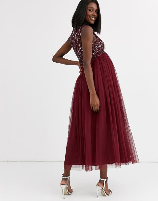 Maya shop burgundy dress