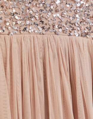 maya dress taupe blush