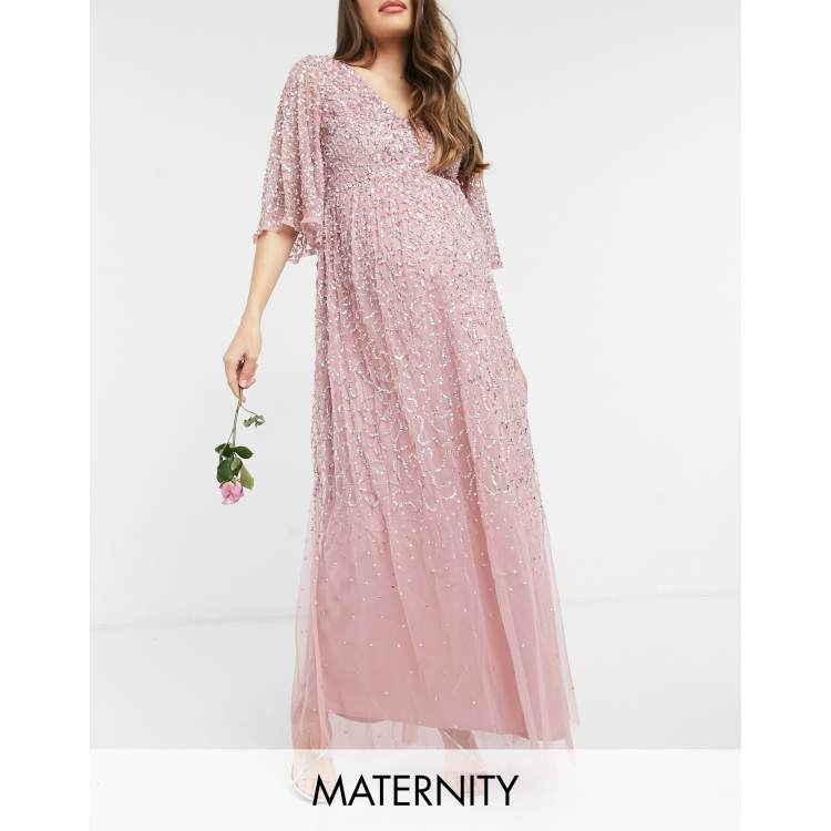 Maternity sequin best sale maxi dress