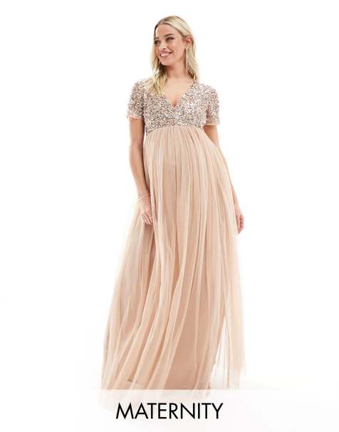 Comfy and Chic Knee Length Fit Maternity Dress