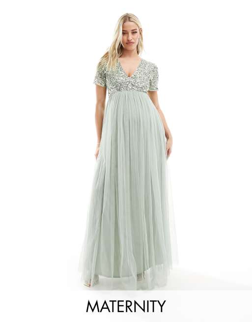 Maternity bridesmaid 2025 dresses with sleeves