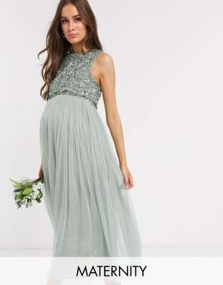 Maya bridesmaid sleeveless midaxi tulle outlet dress