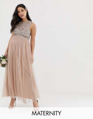 taupe maternity bridesmaid dresses