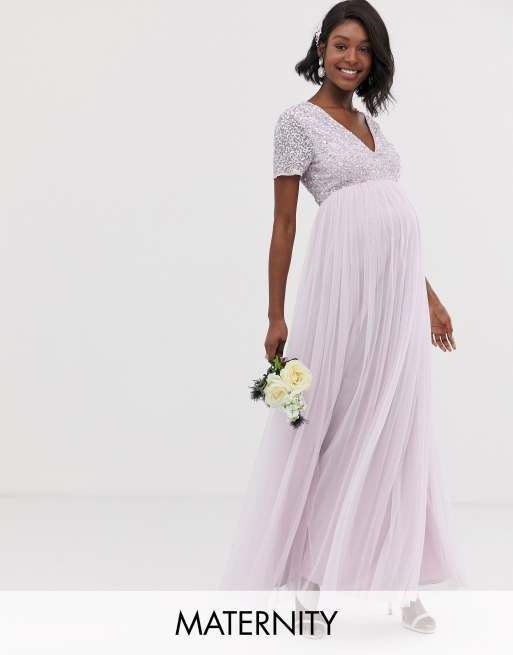 Maternity hotsell lilac dress