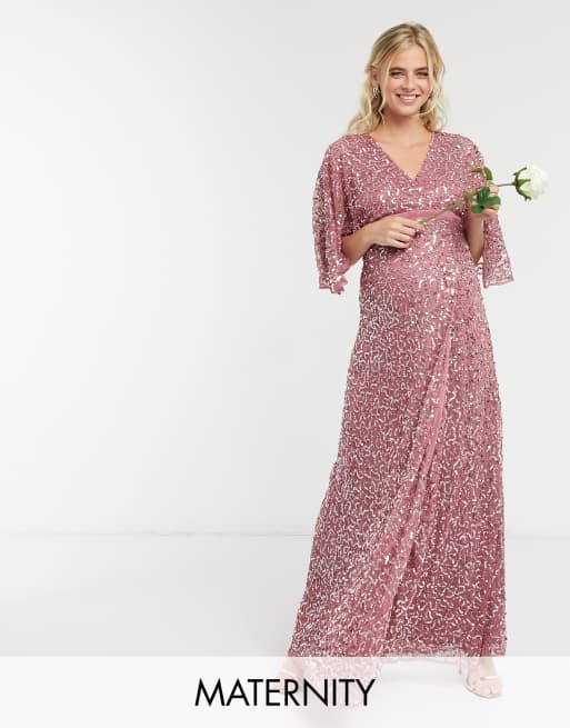 Maternity sequin hotsell maxi dress