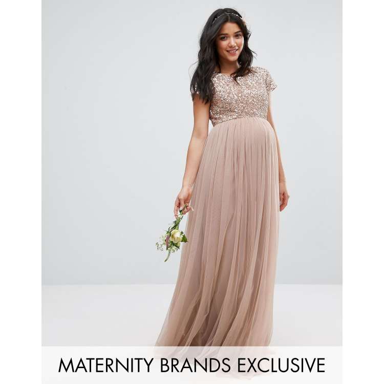 Maternity sequin maxi on sale skirt