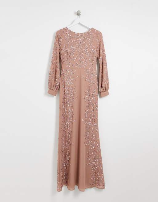 Maya placement 2025 embellished maxi dress