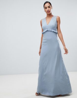 maxi dress frill