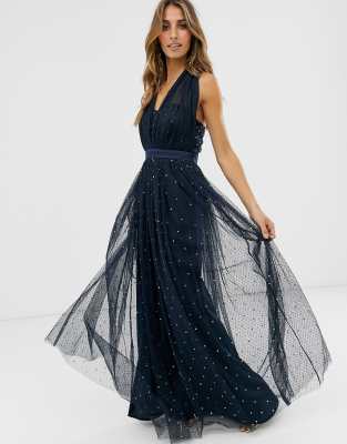 navy multiway maxi dress