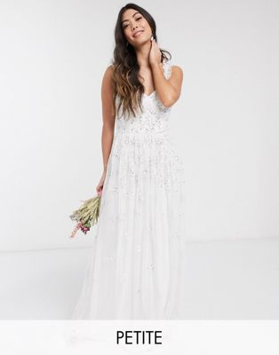 white embellished maxi dress