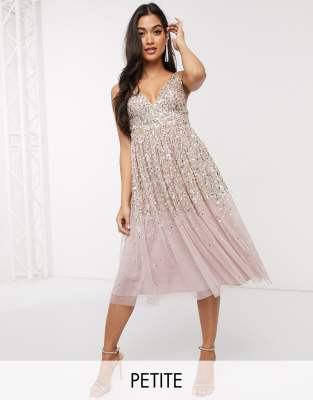 Maya sequin midi store dress