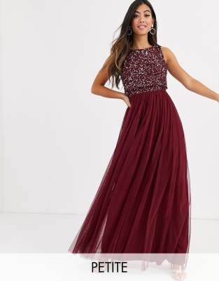 maya petite sequin dress
