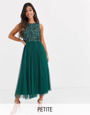 petite green dress