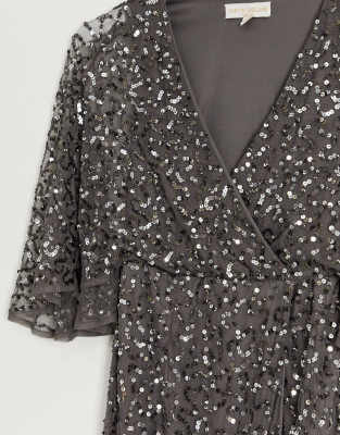 dark grey sequin dress