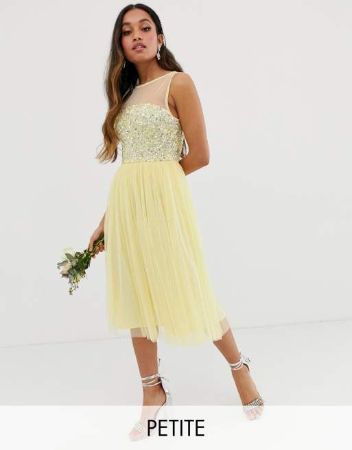 Asos yellow clearance bridesmaid dress