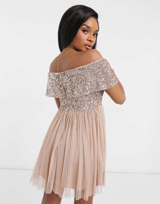 Maya petite sequin clearance dress