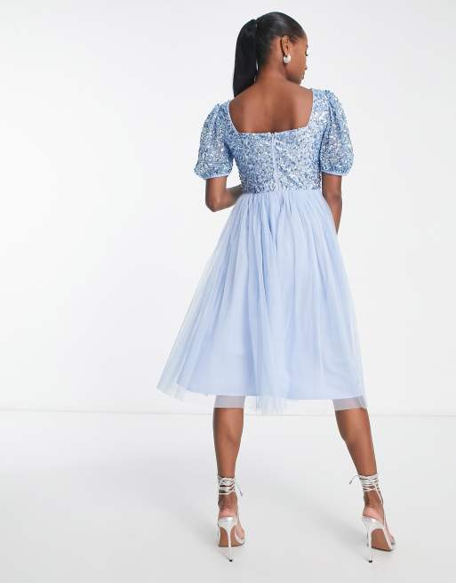 Baby blue best sale 2 piece dress