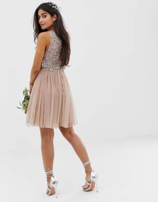 maya mini delicate sequin dress