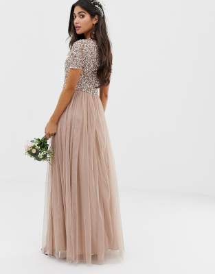 asos taupe bridesmaid dress