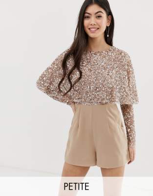 taupe sequin top