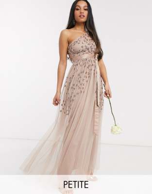 blush embellished maxi dress