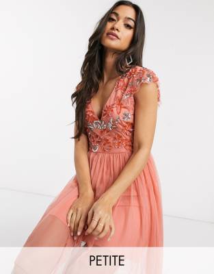 coral skater dress