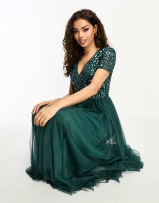 Emerald Green Tulle Dress