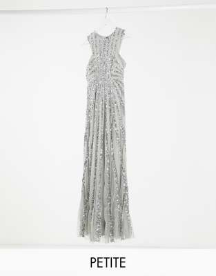 maya silver sequin dress