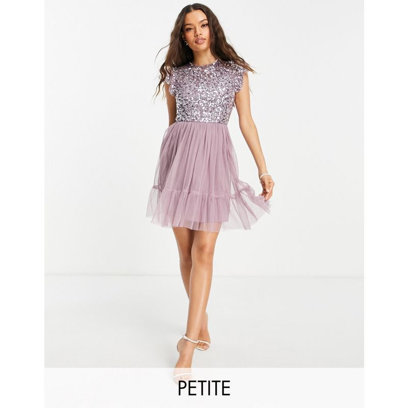 Vestiti Donna Maya Petite - Vestito corto lilla con top decorato