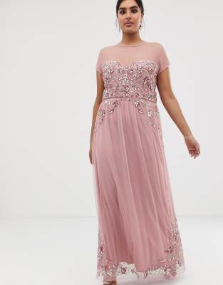 vintage rose maxi dress