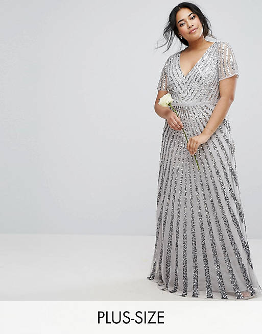 Maya Plus Allover Tonal Sequin Maxi Dress | ASOS