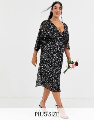 sequin midi dress plus size