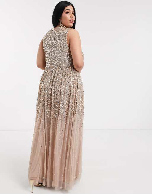 Maya scattered sequin maxi hot sale dress