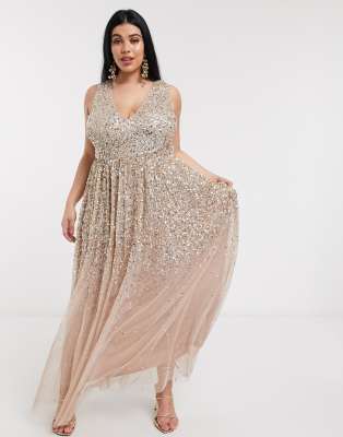 taupe sequin dress